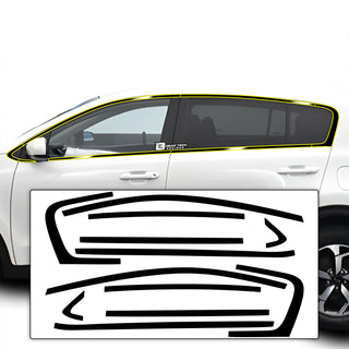 Vinyl Chrome Delete Wheel Sides Front Rear Bumper Trim Blackout Decal Stickers Overlay Film Fits Kia Sportage 2017 - 2022 - Bogar Tech Designs
