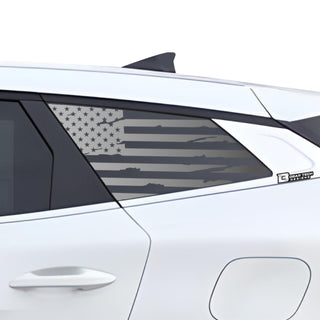 Buy distressed-black American Flag Rear Quarter Window Vinyl Decal Stickers Fits Kia Sportage 2023 2024