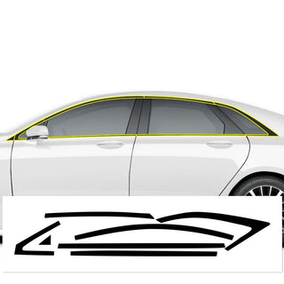 Vinyl Chrome Delete Grille Side Window Rear Blackout Decal Stickers Overlay Film Fits Lincoln MKZ 2013 - 2020 - Bogar Tech Designs