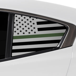 Quarter Window American Flag Vinyl Decal Stickers Fits Mazda 3 Sedan 2019 - 2025 - Bogar Tech Designs