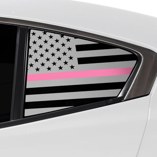 Quarter Window American Flag Vinyl Decal Stickers Fits Mazda 3 Sedan 2019 - 2025 - Bogar Tech Designs
