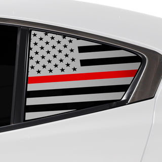 Quarter Window American Flag Vinyl Decal Stickers Fits Mazda 3 Sedan 2019 - 2025 - Bogar Tech Designs