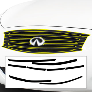Vinyl Chrome Delete Front Grille Rear Bumper Blackout Decal Stickers Overlay Film Fits Infiniti G37 Coupe 2008 - 2013 - Bogar Tech Designs