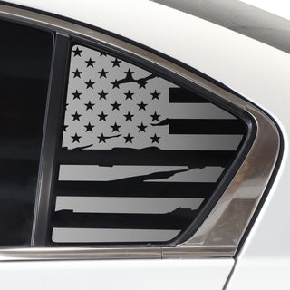 Quarter Window American Flag Vinyl Decal Stickers Fits Honda Accord 2013 - 2017 - Bogar Tech Designs