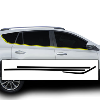 Vinyl Chrome Delete Wheel Rim Grille Side Window Rear Blackout Decal Stickers Overlay Film Fits Toyota Rav4 2013 - 2018 - Bogar Tech Designs