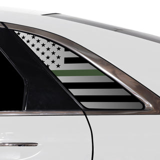 Quarter Window American Flag Vinyl Decal Stickers Fits Lincoln MKZ 2013 - 2020 - Bogar Tech Designs