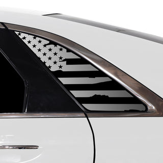 Quarter Window American Flag Vinyl Decal Stickers Fits Lincoln MKZ 2013 - 2020 - Bogar Tech Designs