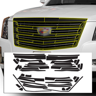 Vinyl Chrome Delete Grille Side Window Rear Blackout Decal Stickers Overlay Film Fits Cadillac Escalade 2015 - 2020 - Bogar Tech Designs