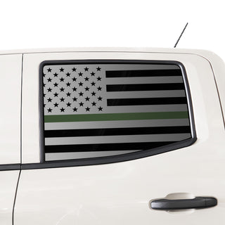 Window American Flag Vinyl Decal Stickers Fits Chevrolet Colorado 2015 - 2025 - Bogar Tech Designs