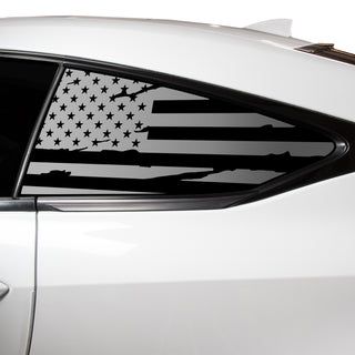 Quarter Window American Flag Vinyl Decal Stickers Fits Lexus RC 2015 - 2025 - Bogar Tech Designs
