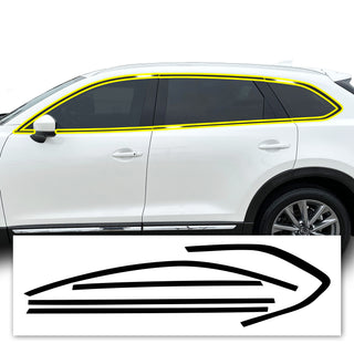 Vinyl Chrome Delete Wheel Rim Front Grille Trim Blackout Decal Stickers Overlay Film Fits Mazda CX - 9 2016 - 2023 - Bogar Tech Designs