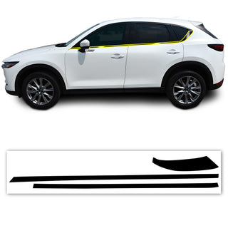 Window Grille Bumper Vinyl Chrome Delete Trim Blackout Decal Stickers Cover Overlay Fits Mazda CX-5