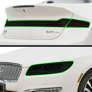 Full Headlight Taillight Precut Smoked PPF Tint Kit Film Overlay Fits Lincoln MKZ 2013 - 2020 - Bogar Tech Designs