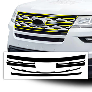 Vinyl Chrome Delete Grille Window Wheel Blackout Decal Stickers Overlay Film Fits Ford Explorer 2016 - 2019 - Bogar Tech Designs