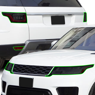 Full Headlight Taillight Precut Smoked PPF Tint Kit Film Overlay Fits Range Rover Sport 2014 - 2022 - Bogar Tech Designs