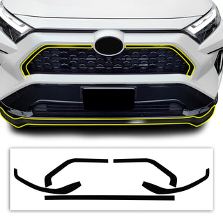 Vinyl Chrome Delete Grille Side Window Rear Wheel Blackout Decal Stickers Cover Overlay Fits Toyota Rav4 2019-2023