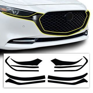 Vinyl Chrome Delete Grille Window Wheel Blackout Decal Stickers Overlay Film Fits Mazda 3 2019 - 2025 - Bogar Tech Designs