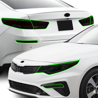 Full Headlight Taillight Precut Smoked PPF Tint Kit Film Overlay Fits Kia Optima 2016 - 2020 - Bogar Tech Designs