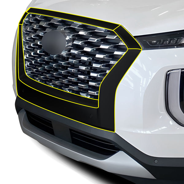 Side Window Skirt Vinyl Chrome Delete Trim Blackout Decal Stickers Overlay Film Fits Hyundai Palisade 2020 - 2025 - Bogar Tech Designs