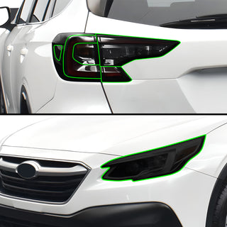 Full Headlight Taillight Precut Smoked PPF Tint Kit Film Overlay Fits Subaru Outback 2020 - 2024 - Bogar Tech Designs