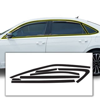 Vinyl Chrome Delete Grille Side Window Wheel Blackout Decal Stickers Overlay Film Fits Volkswagen Passat 2020 - 2022 - Bogar Tech Designs