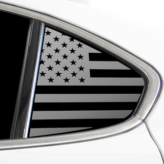 Quarter Window American Flag Vinyl Decal Stickers Fits Alfa Romeo Giulia 2016 - 2025 - Bogar Tech Designs