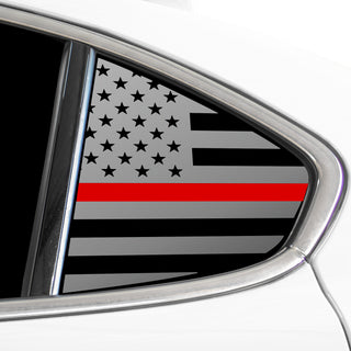 Quarter Window American Flag Vinyl Decal Stickers Fits Alfa Romeo Giulia 2016 - 2025 - Bogar Tech Designs
