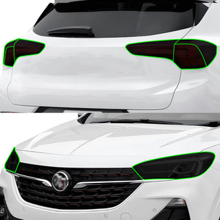 Full Headlight Taillight Precut Smoked PPF Tint Kit Film Overlay Fits Buick Encore GX 2020 - 2023 - Bogar Tech Designs