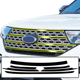 Window Vinyl Chrome Delete Trim Blackout Decal Stickers Overlay Film Fits Ford Explorer 2020 2021 2022 2023 2024 2025 - Bogar Tech Designs