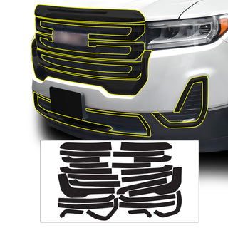 Vinyl Chrome Delete Grille Side Window Blackout Decal Stickers Overlay Film Fits GMC Acadia 2017 - 2023 - Bogar Tech Designs