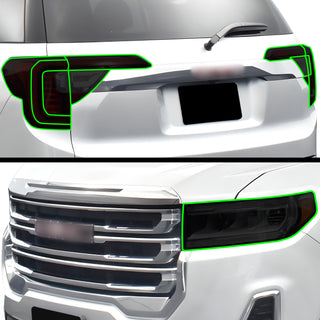 Full Headlight Taillight Precut Smoked PPF Tint Kit Overlay Film Fits GMC Acadia 2020 - 2023 - Bogar Tech Designs