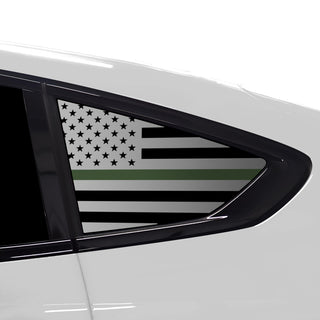 Fits BMW X6 2019 - 2025Quarter Window American Flag Vinyl Decal Stickers - Bogar Tech Designs