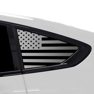 Fits BMW X6 2019 - 2025Quarter Window American Flag Vinyl Decal Stickers - Bogar Tech Designs