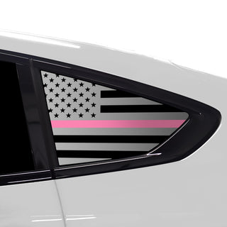 Fits BMW X6 2019 - 2025Quarter Window American Flag Vinyl Decal Stickers - Bogar Tech Designs