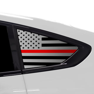 Fits BMW X6 2019 - 2025Quarter Window American Flag Vinyl Decal Stickers - Bogar Tech Designs