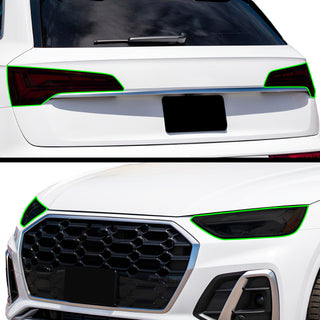 Full Headlight Taillight Precut Smoked PPF Tint Kit Overlay Film Fits Audi Q5 2021 - 2025 - Bogar Tech Designs