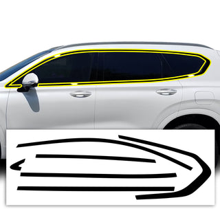 Vinyl Chrome Delete Wheel Rim Front Grille Trim Blackout Decal Stickers Overlay Film Fits Hyundai Santa Fe 2019 - 2023 - Bogar Tech Designs