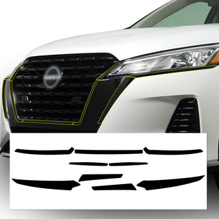 Vinyl Chrome Delete Grille Side Blackout Decal Stickers Overlay Film Fits Nissan Kicks 2021 - 2024 - Bogar Tech Designs