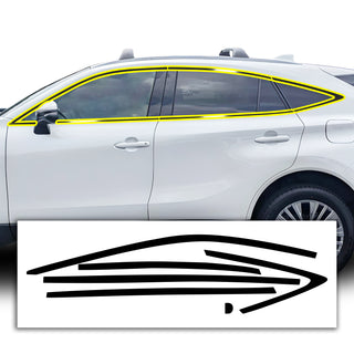 Vinyl Chrome Delete Grille Side Window Blackout Decal Stickers Overlay Film Fits Toyota Venza 2021 - 2024 - Bogar Tech Designs