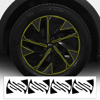 Vinyl Chrome Delete Side Badge Wheel Rim Blackout Decal Stickers Overlay Film Fits Volkswagen ID.4 2021 - 2025 - Bogar Tech Designs