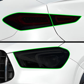 Full Headlight Taillight Precut Smoked PPF Tint Kit Film Overlay Fits Mercedes Benz GLE Coupe 2021 - 2024 - Bogar Tech Designs