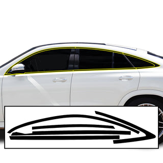 Vinyl Chrome Delete Side Window Trim Wheel Front Grille Blackout Decal Stickers Overlay Film Fits Mercedes Benz GLE Coupe 2021 - 2025 - Bogar Tech Designs
