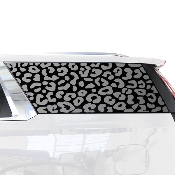 Animal Leopard Cheetah Cow Quarter Window Vinyl Decal Stickers Fits Cadillac Escalade ESV 2021 - 2025 - Bogar Tech Designs