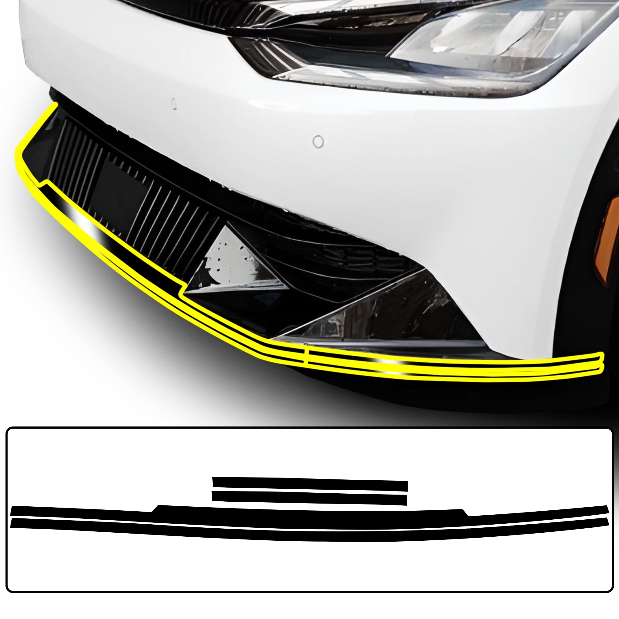 Vinyl Chrome Delete Wheel Sides Front Rear Bumper Trim Blackout Decal