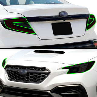 Full Headlight Taillight Precut Smoked PPF Tint Kit Overlay Film Fits Subaru WRX 2022 - 2025 - Bogar Tech Designs