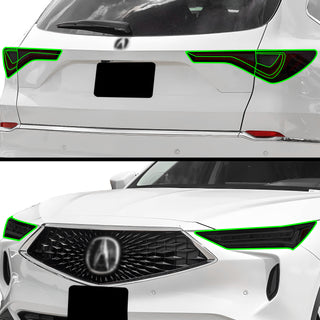 Full Headlight Taillight Precut Smoked PPF Tint Kit Film Overlay Fits Acura MDX 2022 - 2025 - Bogar Tech Designs