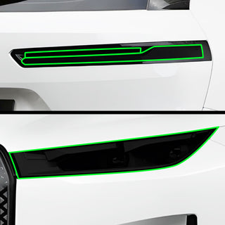 Full Headlight Taillight Precut Smoked PPF Tint Kit Film Overlay Cover Fits BMW iX 2022-2024