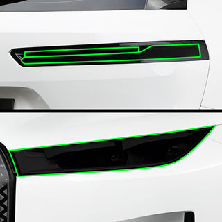 Full Headlight Taillight Precut Smoked PPF Tint Kit Film Overlay Fits BMW iX 2022 - 2024 - Bogar Tech Designs