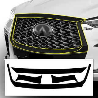 Vinyl Chrome Delete Grille Side Window Wheel Blackout Decal Stickers Overlay Film Fits Infiniti QX55 2022 - 2025 - Bogar Tech Designs