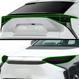 Full Headlight Taillight Precut Smoked PPF Tint Kit Film Overlay Fits Toyota BZ4X 2022 - 2025 - Bogar Tech Designs